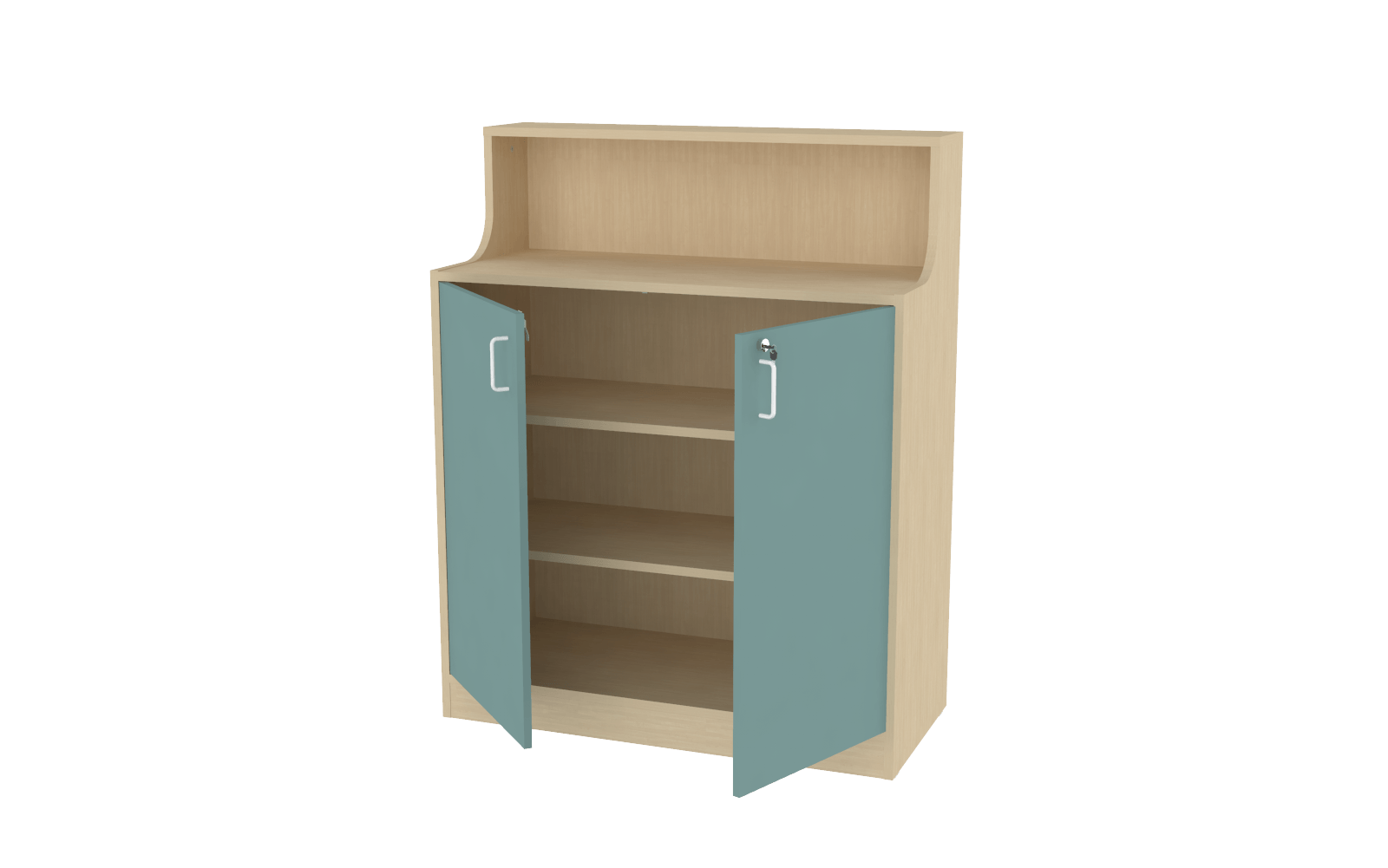 Meuble d'accueil - 100 x 124 x 45 - bleu
