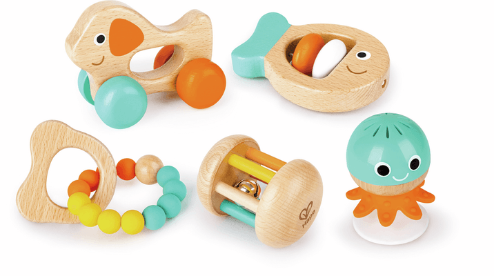 Jouets - Hochets et Jouets Sensoriels - Coffret de jouets sensoriels en bois 