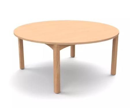 Mobilier - Table crèche et scolaire - Table ronde 4 pieds T00 - Naturel