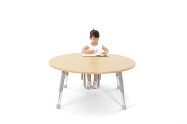 Mobilier - Table crèche et scolaire - Table ronde Oscar 120 cm réglable en hauteur