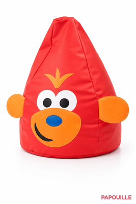 Mobilier - Meuble en mousse et Pouf - Pouf rouge singe