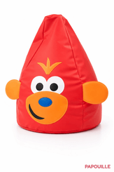 Mobilier - Meuble en mousse et Pouf - Pouf rouge singe
