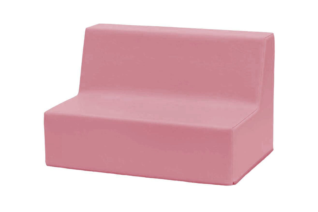 Banquette enfant 2 à 3 places en mousse pvc h. 17cm rose