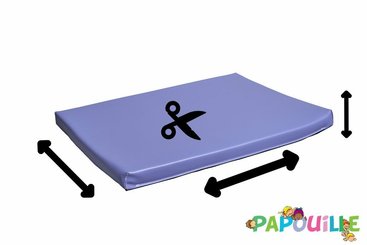 Change - Matelas à Langer - Matelas plat ep 4cm sur mesure tahiti