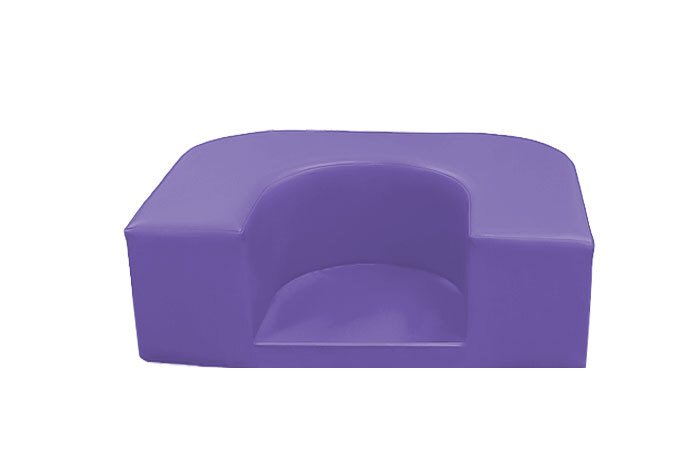 Coin d'assise de sol enfant avec fond en mousse pvc parme