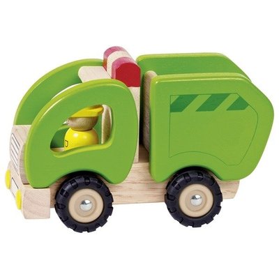 Jouets - Garages, Voitures et Circuits pour Enfant - Camion-poubelle en bois