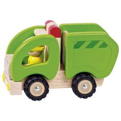 Jouets - Garages, Voitures et Circuits pour Enfant - Camion-poubelle en bois
