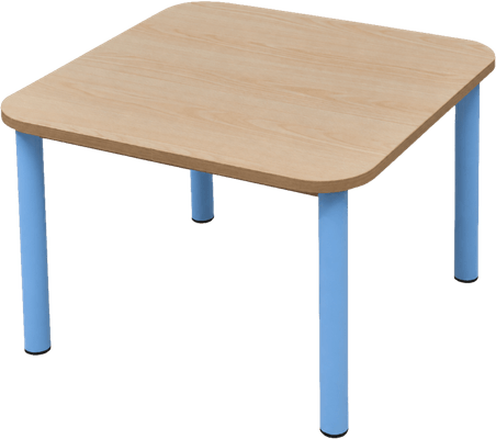 Mobilier - Table crèche et scolaire - Table carrée Bermudes mélaminé 60 x 60 cm - T0