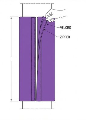 Médical et Prévention - Protection sur Mesure - Protection de poteau en mousse cylindrique intérieur et extérieur