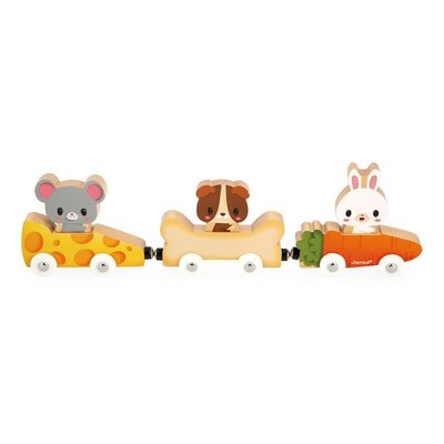 Jouets - Garages, Voitures et Circuits pour Enfant - Véhicule animaux en bois magnétique 