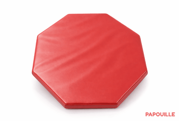 Motricité - Tapis de motricité bébé et enfant - Tapis octogonal en mousse pvc d.130cm x ep.3cm rouge