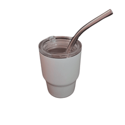 Repas - Verre et Gobelets Enfants - Gobelet avec couvercle - 9 cl - INOX - Blanc
