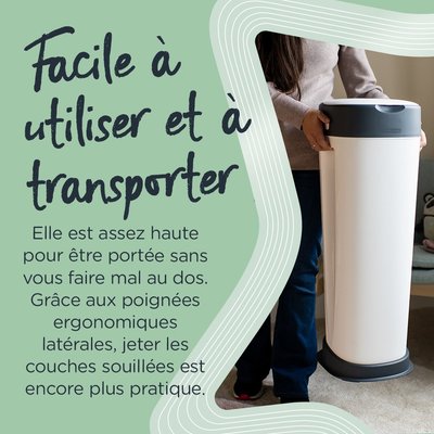 Change - Poubelle à Couches et Recharge - Poubelle à couches twist and click xl 60 couches greenfilm