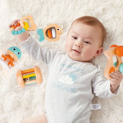 Jouets - Hochets et Jouets Sensoriels - Coffret de jouets sensoriels en bois 