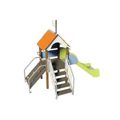 Mobilier - Aire de jeux et structure extérieure - Aire de jeu enfant extérieur cabane mini grimpe montage en profondeur