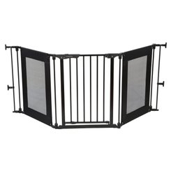 Médical et Prévention - Barrières de Sécurité Enfant - Barrière - Portillon 3 panneaux 74.5 cm à 195 cm - Noir