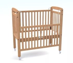 Couchage - Lit Crèche en Bois bébé, enfant - Lit crèche à barreaux Naturel - sommier fixe 120 x 60 avec matelas
