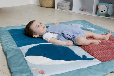 Jouets - Tapis et Jeux d'Éveil, Portiques d'Activité - Tapis d'éveil réversible 1 x 1 m pour deux ambiances différentes