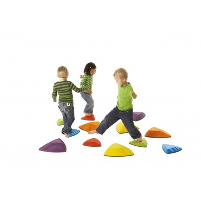Jeux - Bascules et Équilibre - Gonge 6 pierres de rivière équilibre enfants