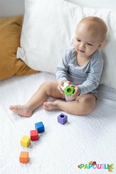 Motricité - Eveil Sensoriels et Tactiles - 9 blocs sensoriels en bois montessori