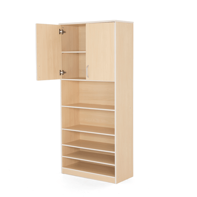 Mobilier - Meuble de rangement scolaire - Armoire de rangement 2 portes - Moka