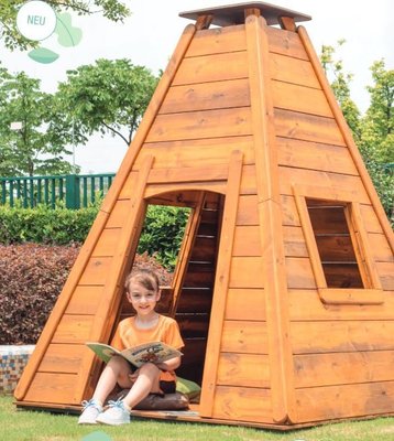 Mobilier - Aire de jeux et structure extérieure - Cabane en bois tipi