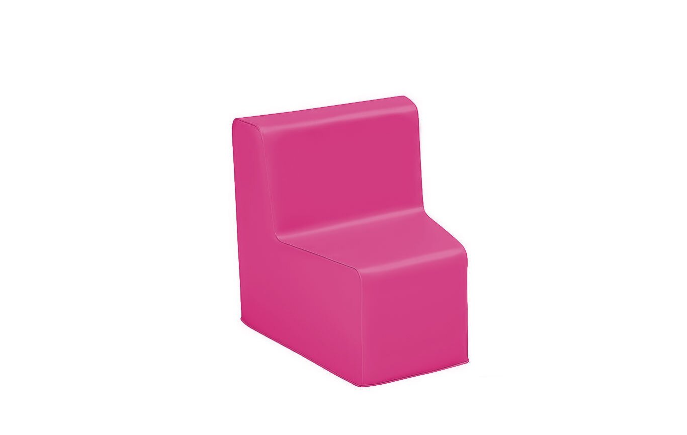 Chauffeuse d'angle hauteur 25cm fuchsia