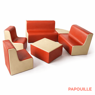 Mobilier - Meuble en mousse et Pouf - Fauteuil en mousse imperméable assise 30 cm rouge