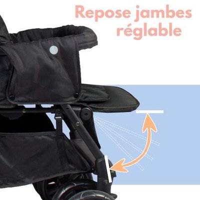 Puériculture - Poussette - Poussette double bébé légère compacte