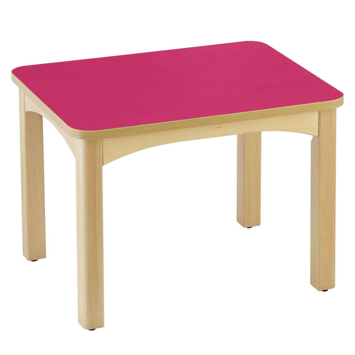 Table en bois pour crèche 60 x 50 cm t0 framboise