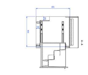 Change - Meuble à Langer crèche - Table à langer sur Mesure - 600x830 mm