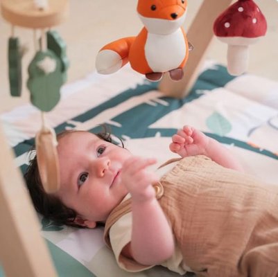 Jouets - Tapis et Jeux d'Éveil, Portiques d'Activité - Arche d'éveil en bois - Forêt 