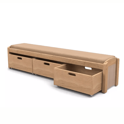 Mobilier - Banc vestiaire & Porte Manteaux - Banc et ses 3 casiers - naturel