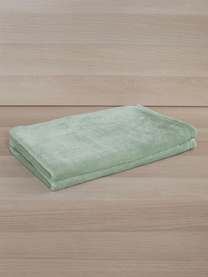 Couchage - Couverture de Lit Enfant - Couverture polaire microfibre vert amande 75 x 115cm