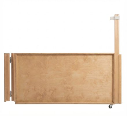 Mobilier - Barrière de séparation & Cloison crèche - Portillon bois droit sur roulette sur mesure - 800/1000 mm x H 750 mm x 21 mm