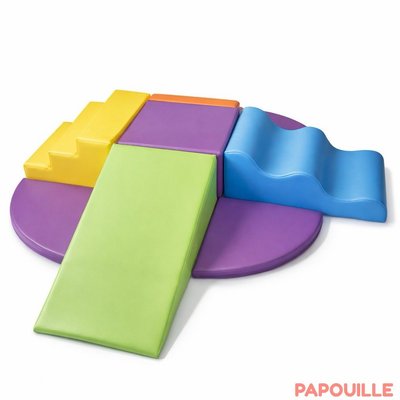 Motricité - Parcours de Motricité Crèche - Kit de modules essentiel tipas avec tapis en mousse pvc
