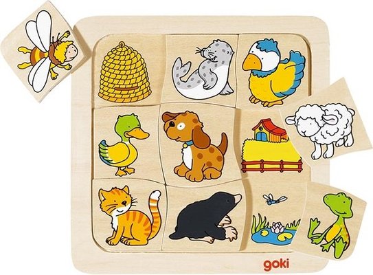 Jeux - Jeux Éducatifs et Puzzle - DE // Puzzle en bois - Qui vit où ?