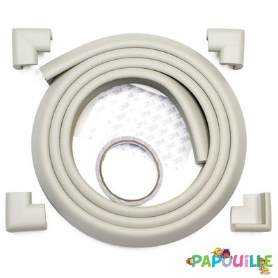 Médical et Prévention - Protection et Sécurité (EPI) - Rouleau mousse antichoc + 4 coins - gris clair