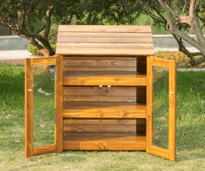 Mobilier - Mobilier extérieur - Armoire d'extérieur avec portes transparentes 