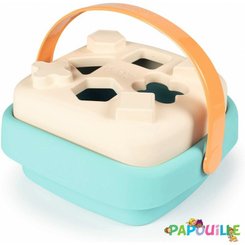Jouets - Jouets à Empiler ou à Encastrer - Panier de formes à encastrer en canne à sucre éco