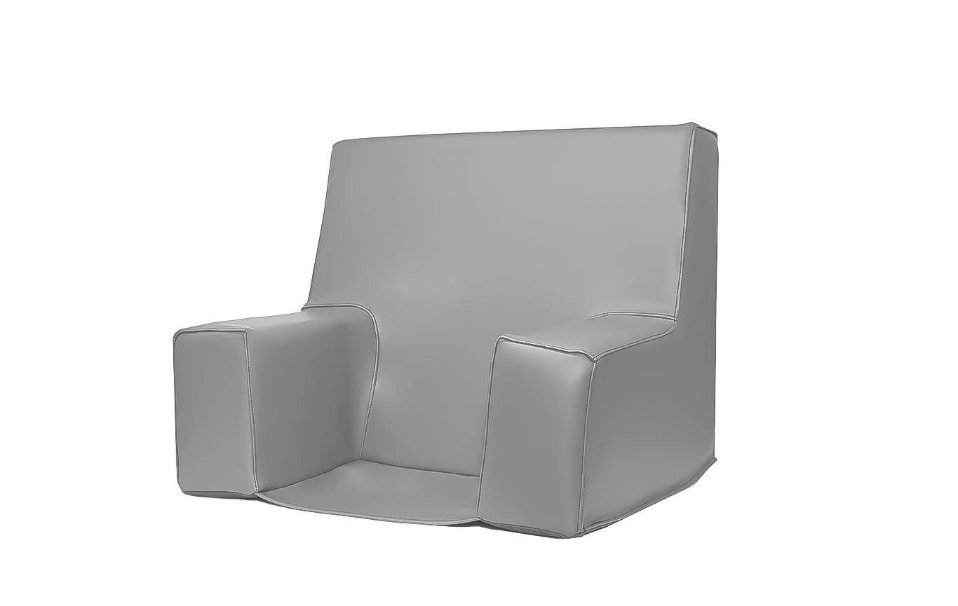 Fauteuil enfant en mousse pvc h.40 gris