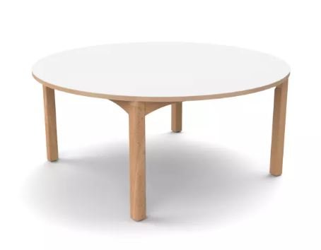 Table ronde 4 pieds T3 - Blanc
