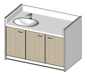 Change - Meuble à Langer crèche - Meuble à langer 1 cuve - 1500(L)x850(Pf)mm