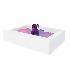 Motricité - Piscine à balles - Piscines à balles blanches avec lumière 200 x 200 x 45 mm