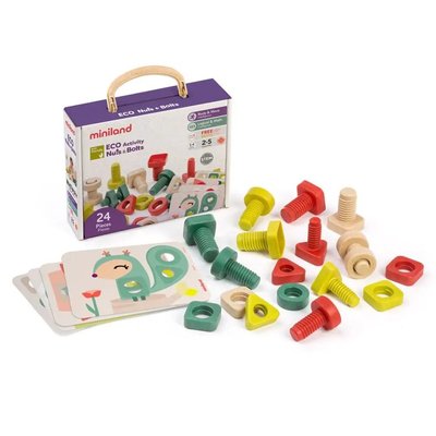 Jouets - Jouets à Empiler ou à Encastrer - Jeu d'Ecrous et boulons d'activité - Eco-Friendly 