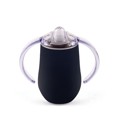 Repas - Tasse d’apprentissage - Tasses à anses INOX 30 cl avec couvercle a bec fixe - NOIR