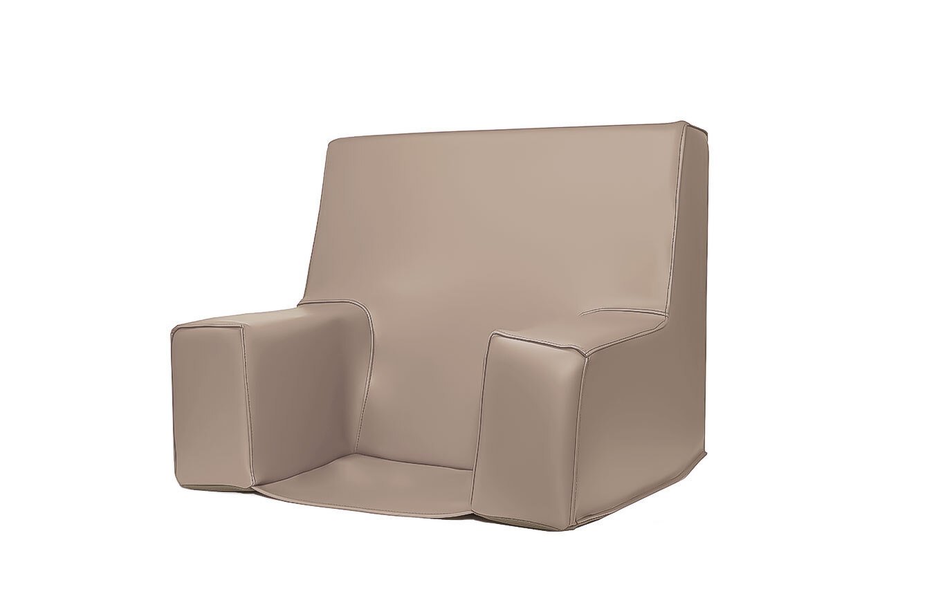 Fauteuil enfant en mousse pvc h.40 taupe