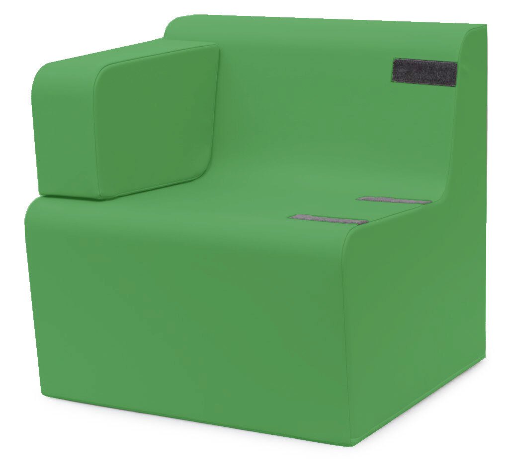 Fauteuil individuel allaitement 1 accoudoir vert