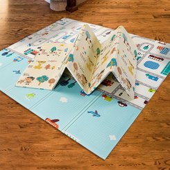 Jouets - Tapis et Jeux d'Éveil, Portiques d'Activité - Tapis Double Face La Ville et la Foret