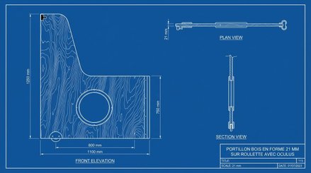 Mobilier - Barrière de séparation & Cloison crèche - Portillon de séparation avec fenêtre oculus - sur mesure 